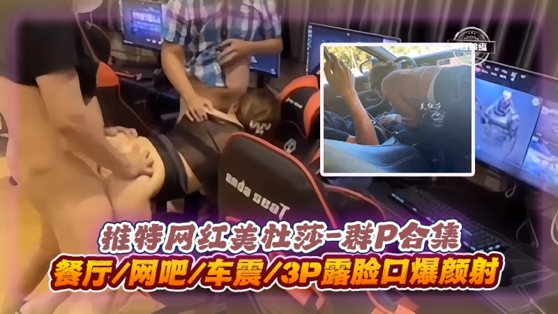 群P合集-推特网红美杜莎餐厅网吧车震3p露脸口爆颜射