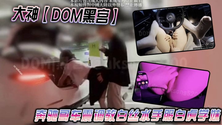 大神【DOM黑宫】奔驰哥车震调教白丝水手服白虎学妹，地下车库露出啪啪性爱