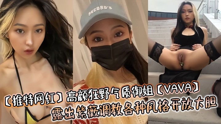 【推特网红】高颜狂野气质御姐【VAVA】露出紫薇调教各种风格开放大胆